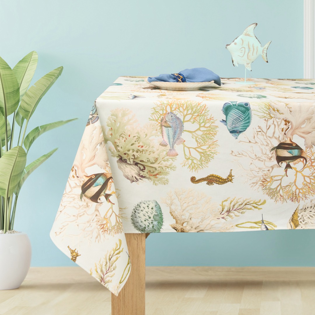 Mantel antimanchas rectangular Acuario