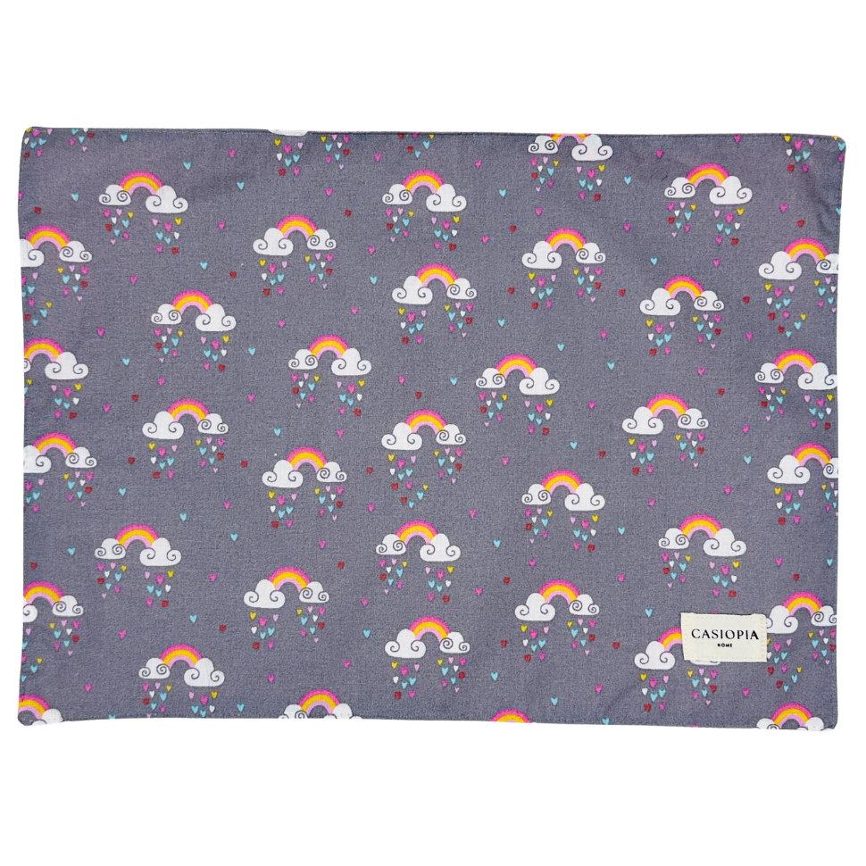 Individual lonchera antimanchas reversible Arcoiris