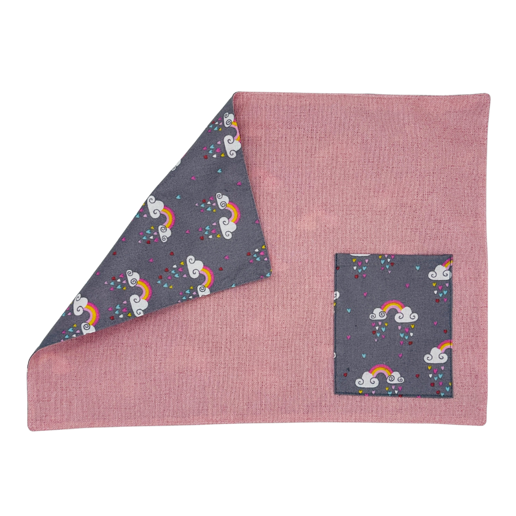 Individual lonchera antimanchas reversible Arcoiris