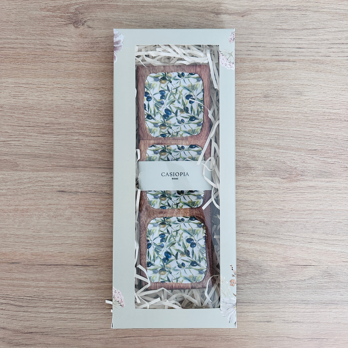 Bandeja rectangular Olivas con 3 divisiones