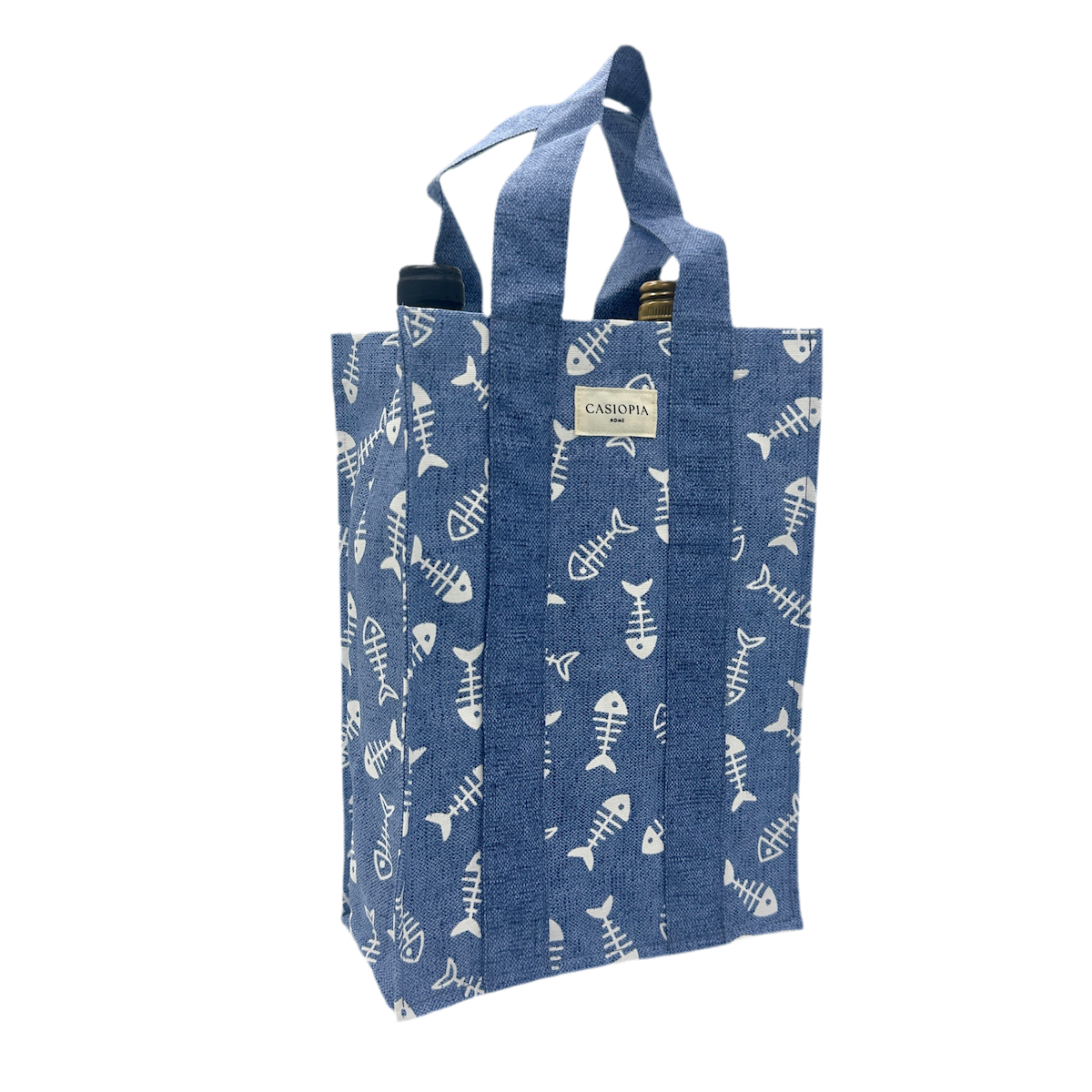 Portavinos Asia azul