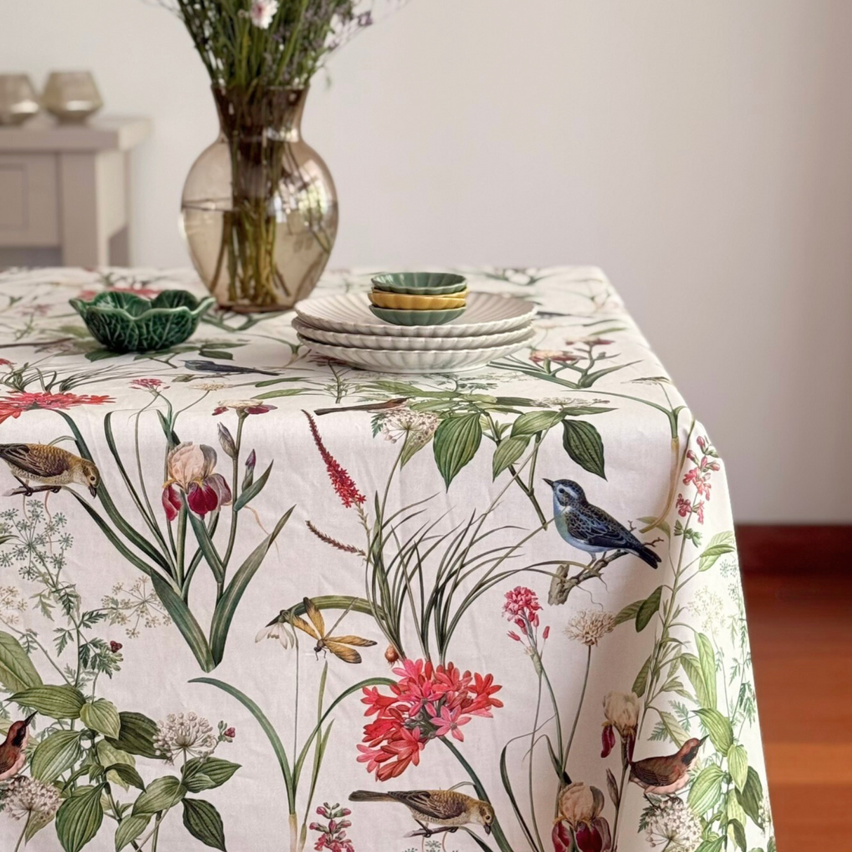 Mantel antimanchas rectangular Campiña