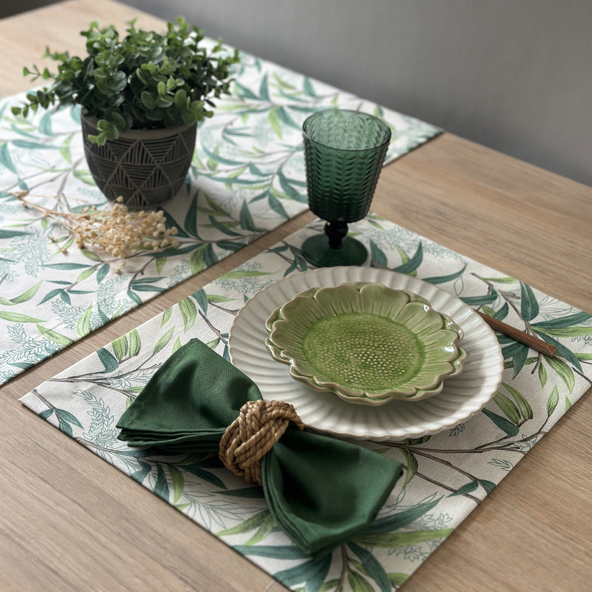 Set 4 Individuales antimanchas Bambú