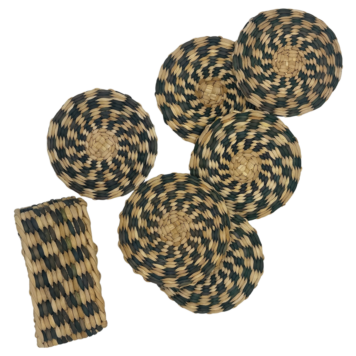 Set de 6 posavasos junco verde