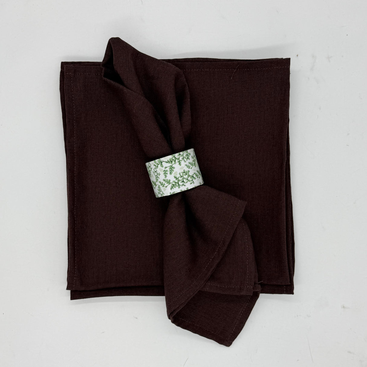 Set 4 Servilletas algodón marrón