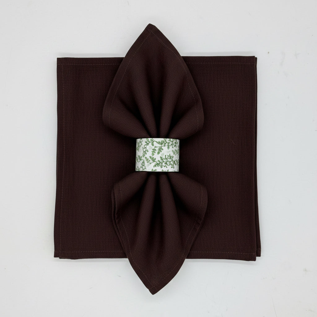 Set 4 Servilletas algodón marrón
