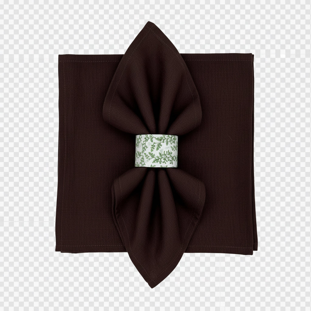 Set 4 Servilletas algodón marrón