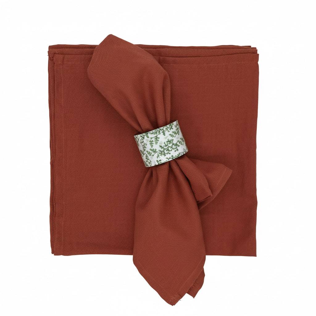 Set 4 Servilletas algodón Terracota