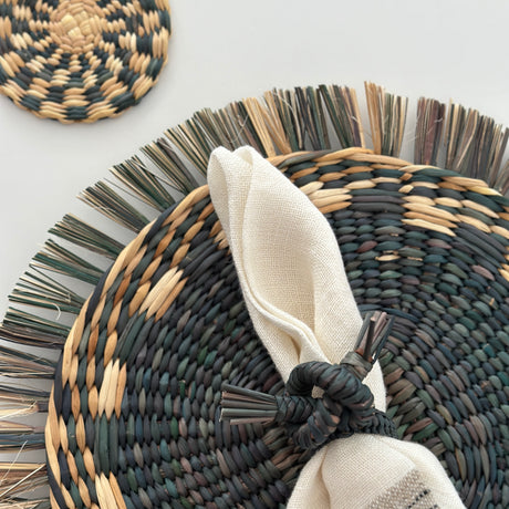 Bajoplato de junco verde