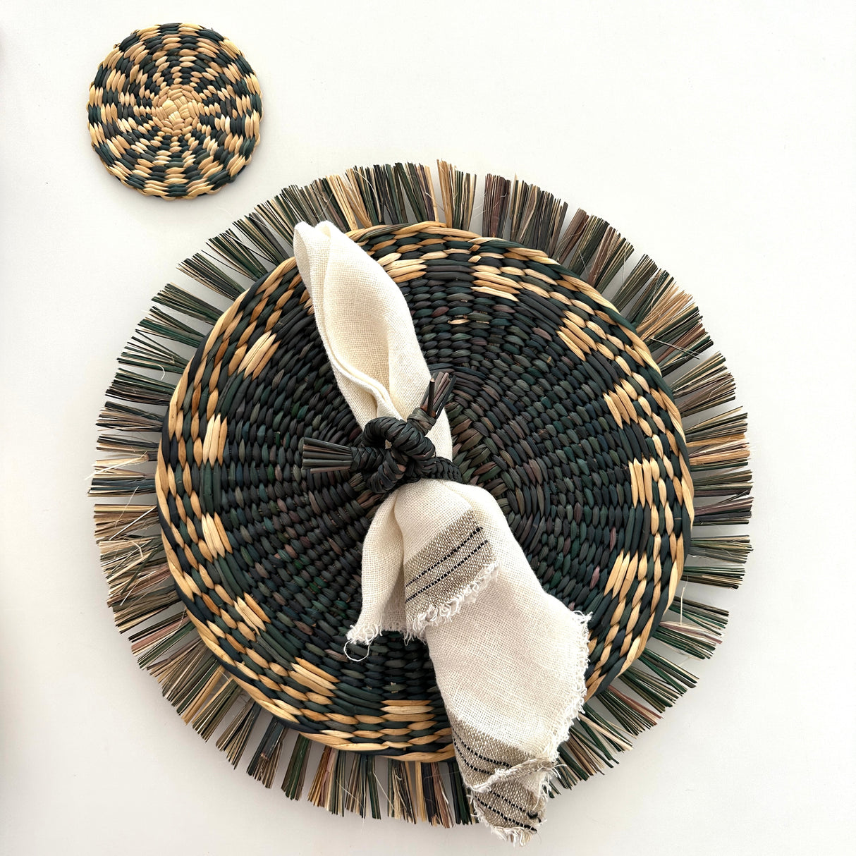 Set de 6 posavasos junco verde