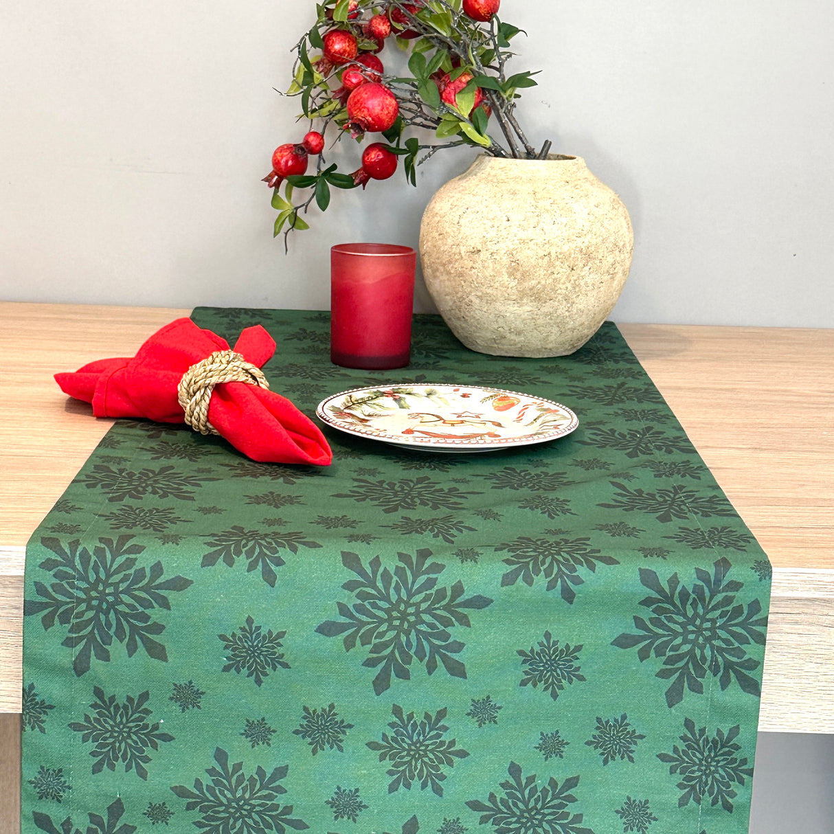 Camino de mesa antimanchas Christmas Stars