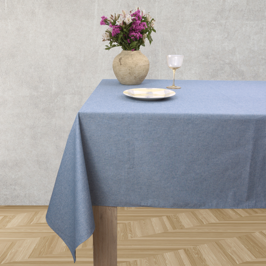 Mantel antimanchas rectangular Panamá Índigo