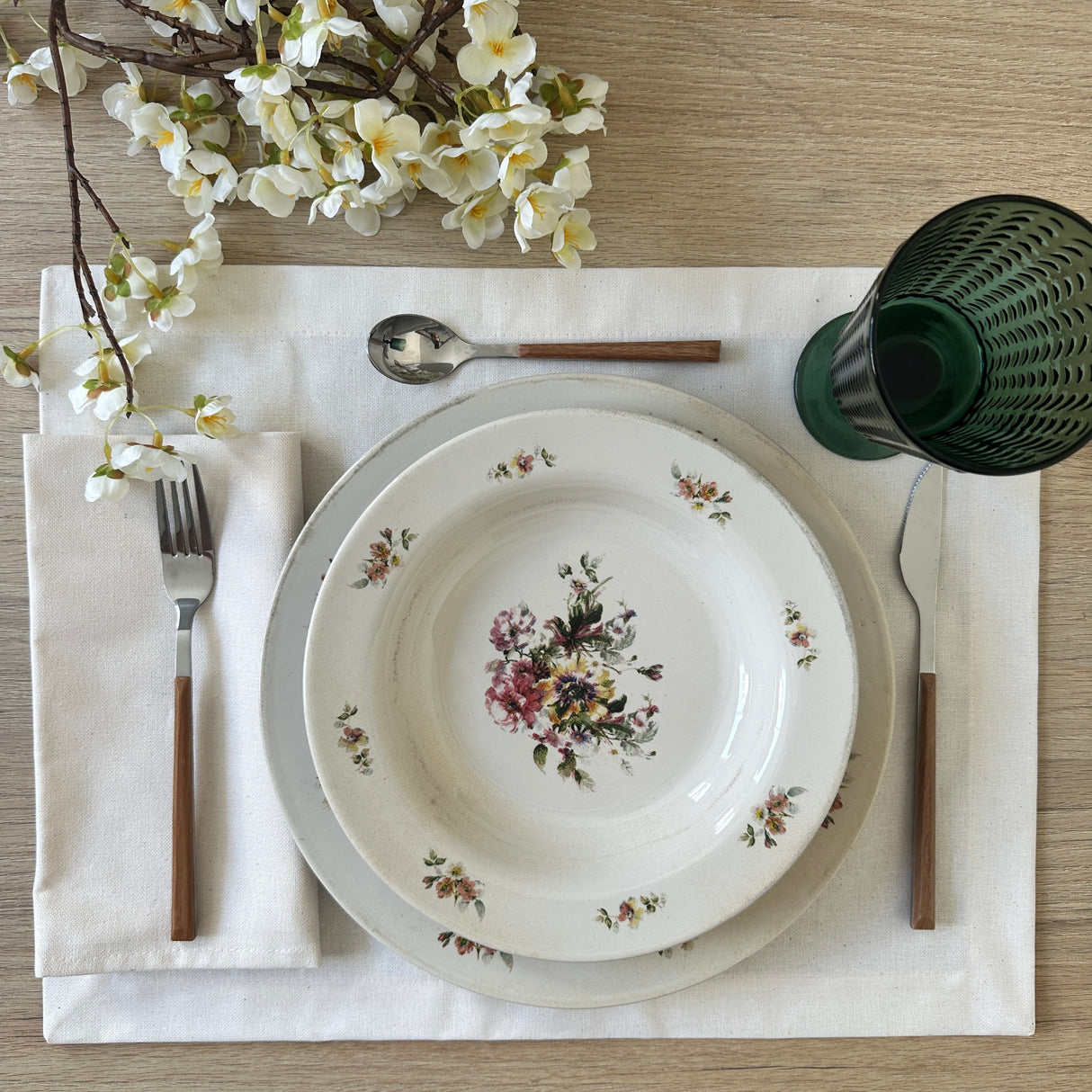 Set 4 Individuales antimanchas Panamá Hueso