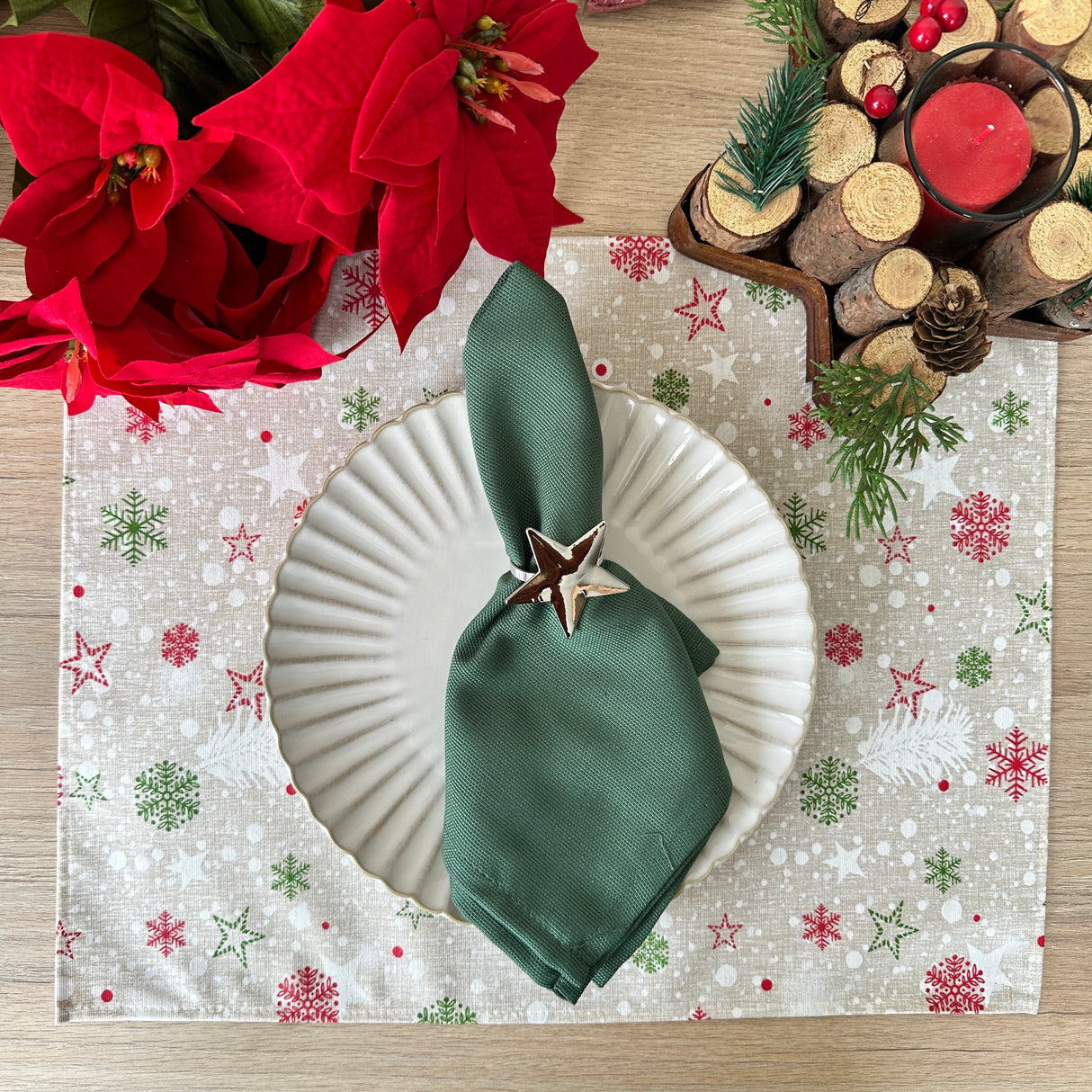 Set 4 Individuales antimanchas Copos