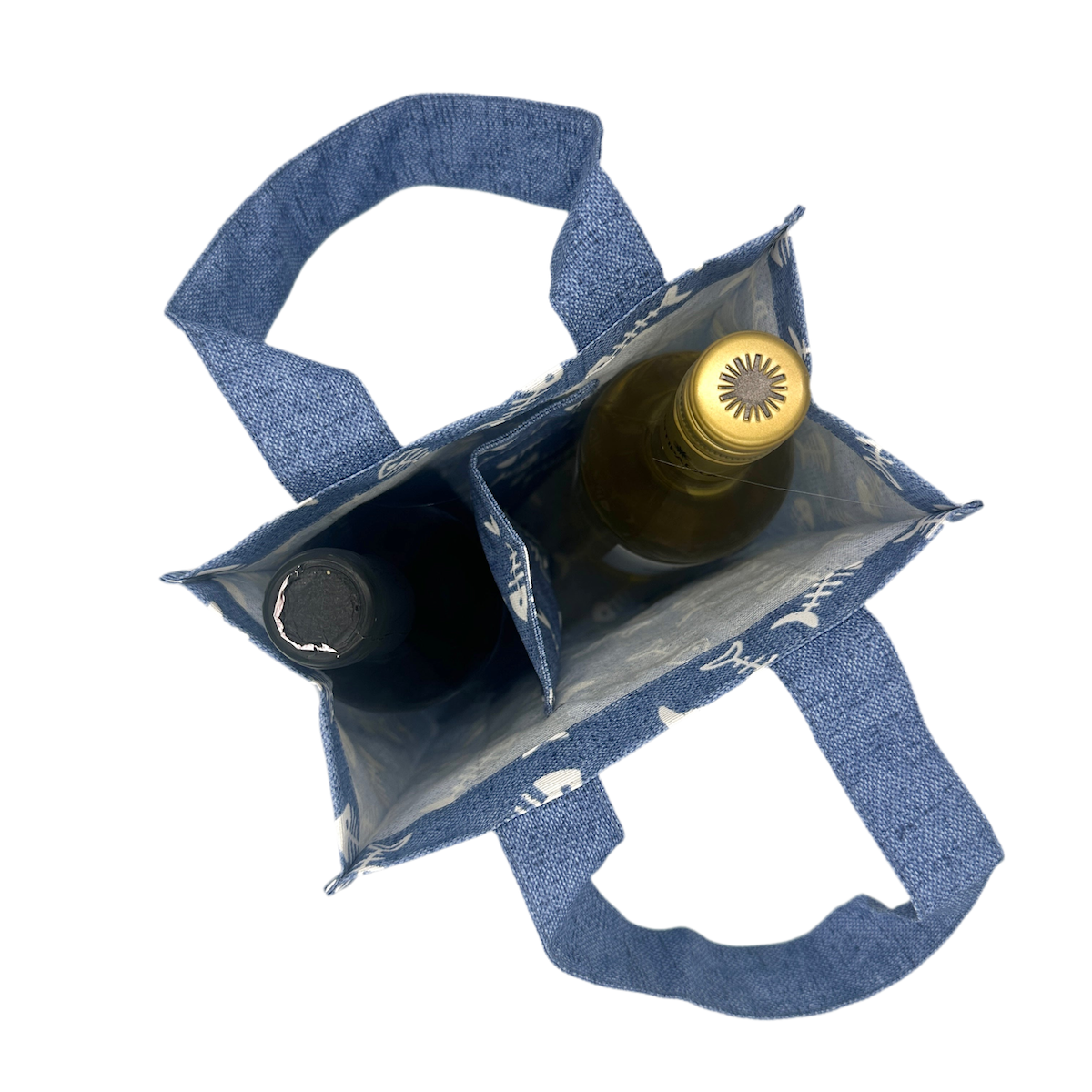 Portavinos Asia azul