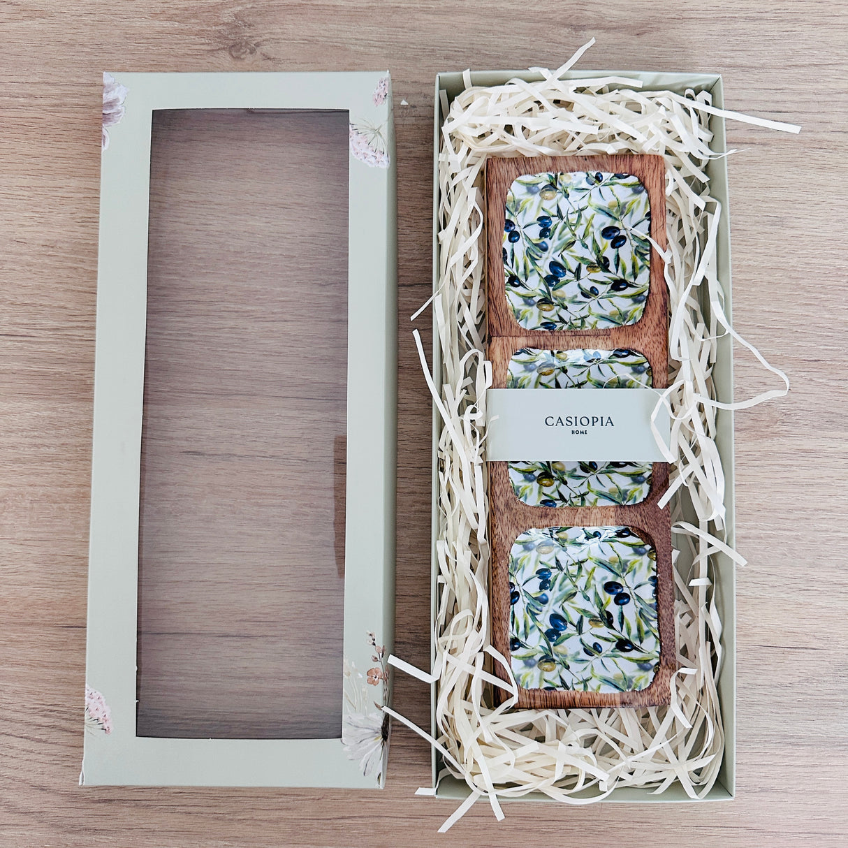 Bandeja rectangular Olivas con 3 divisiones