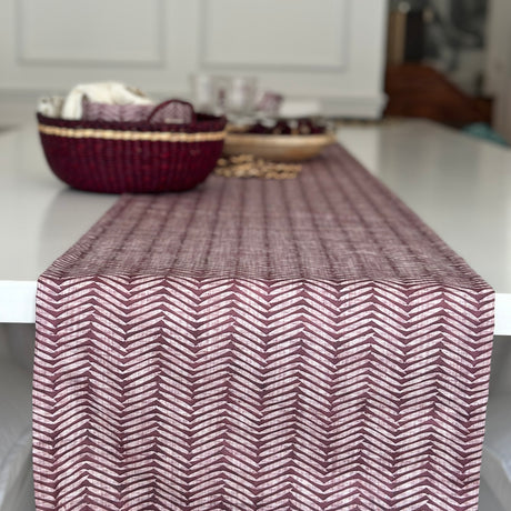 Camino de mesa antimanchas Espiga vino