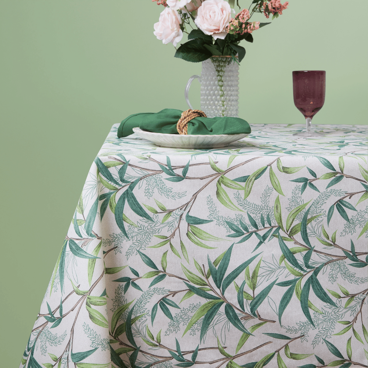 Mantel rectangular antimanchas Bambú