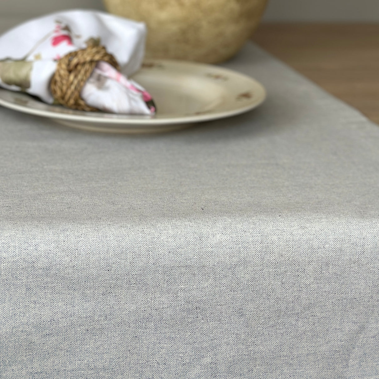 Camino de mesa antimanchas Panamá Gris Rústico