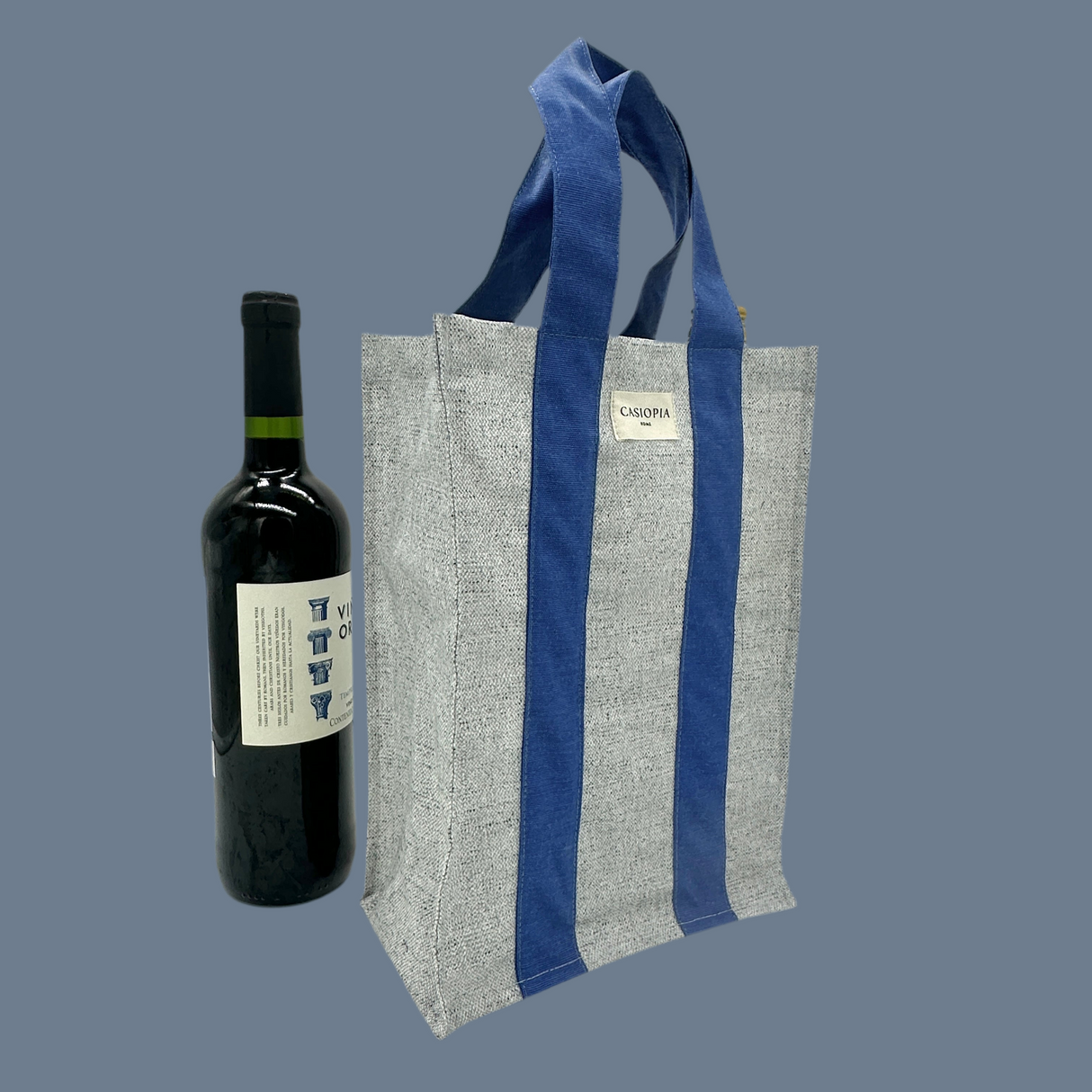 Portavinos Azul y Gris