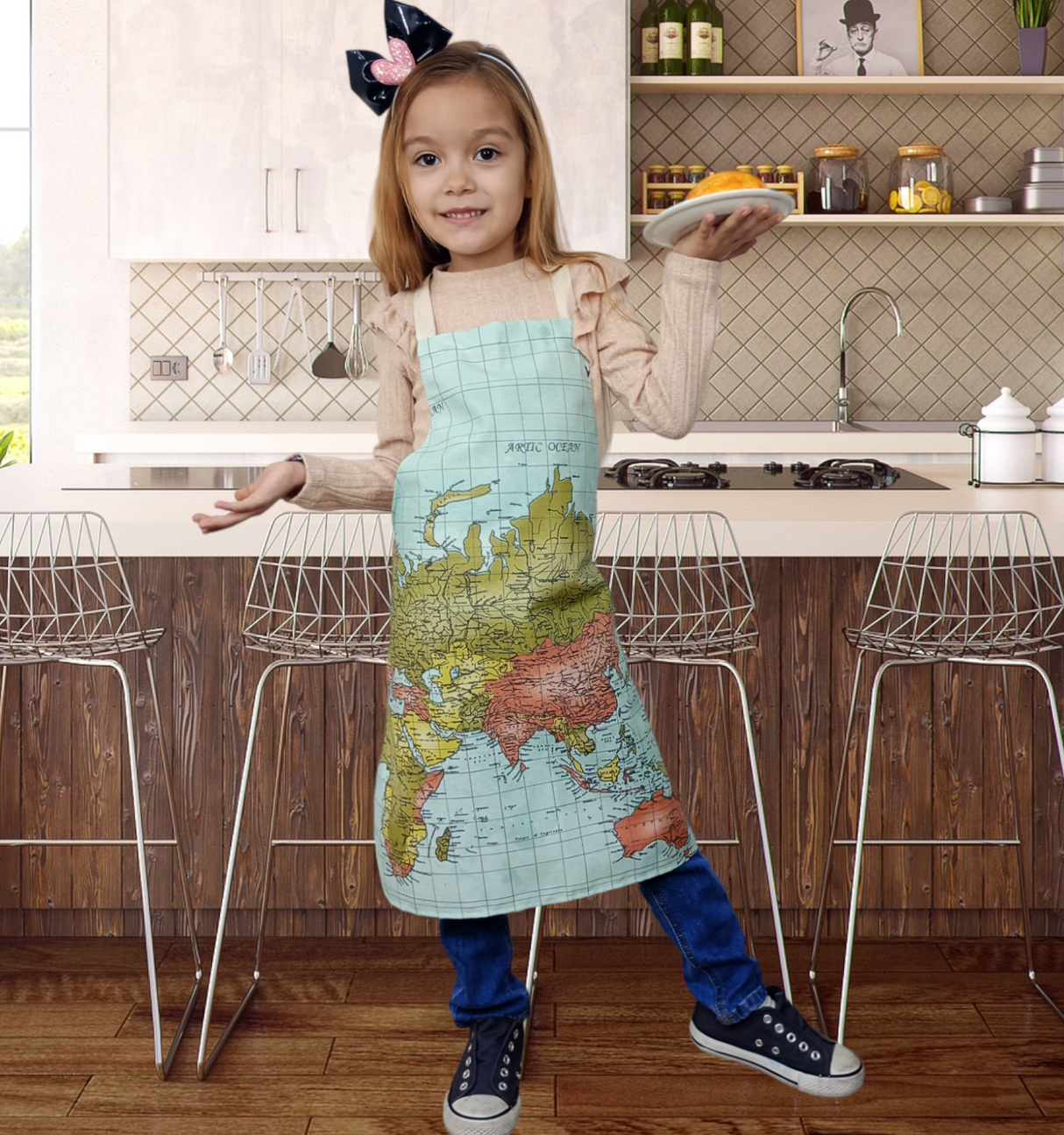 Mandil infantil Mapamundi