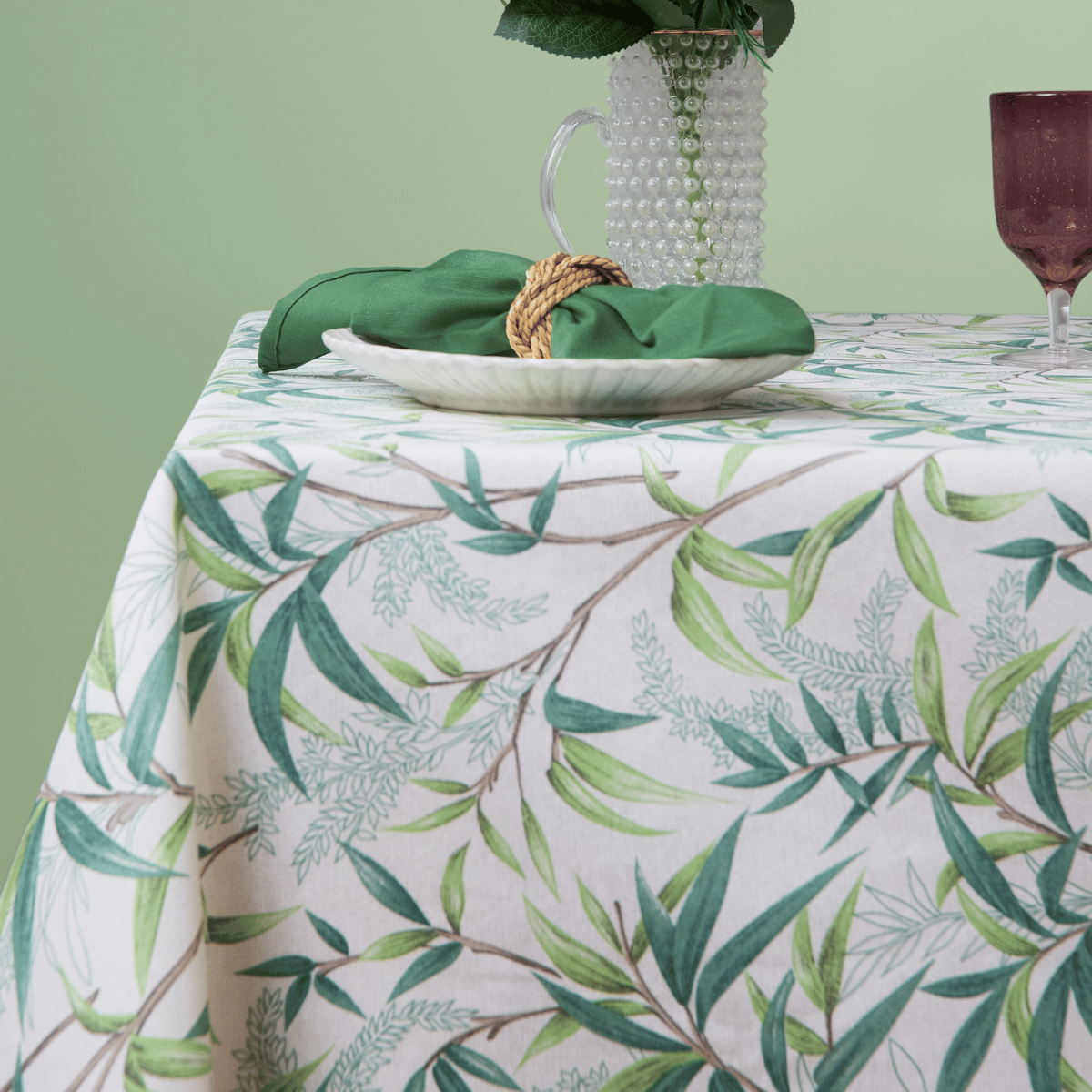 Mantel rectangular antimanchas Bambú