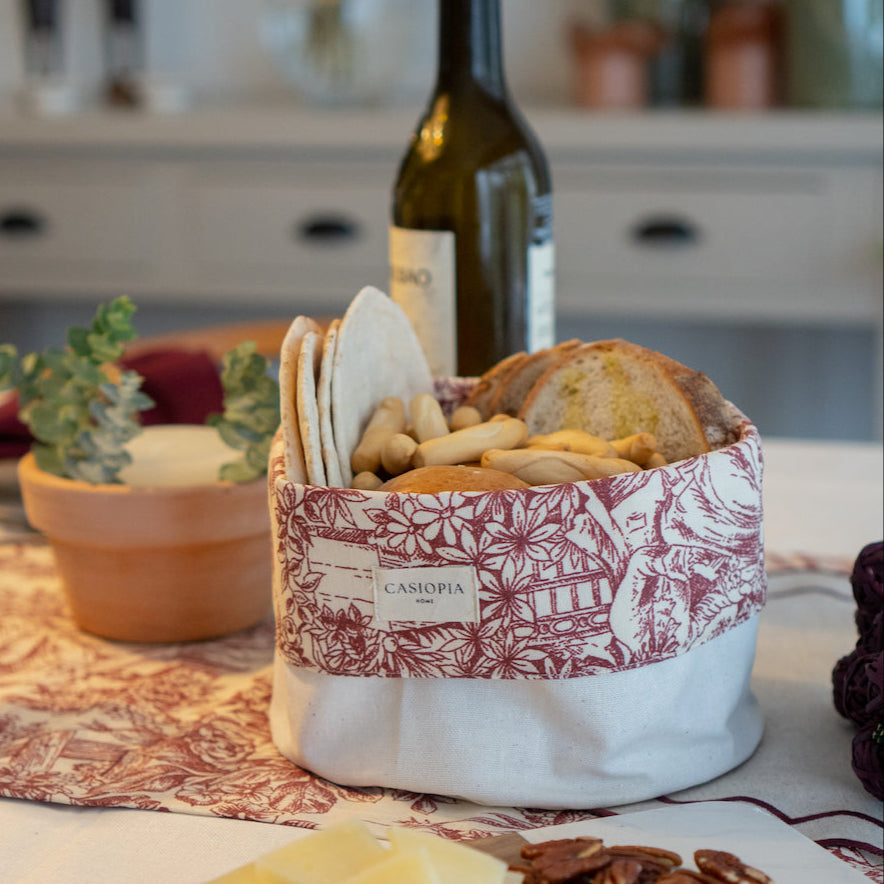 Panera Toile de Jouy granate