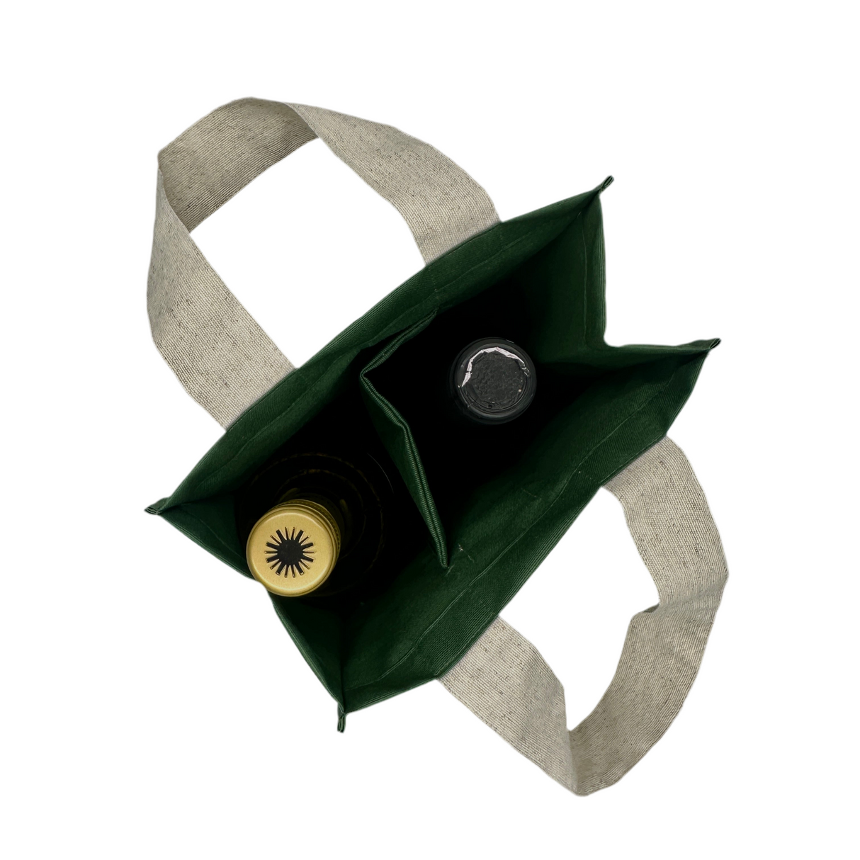 Portavinos Verde y Beige