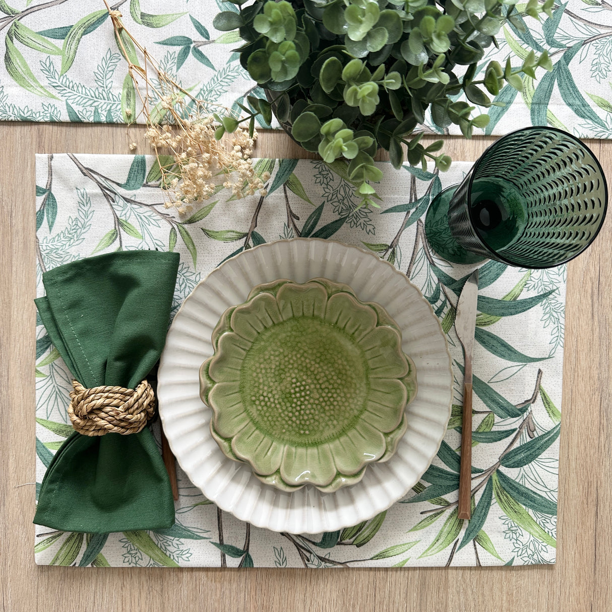 Set 4 Individuales antimanchas Bambú