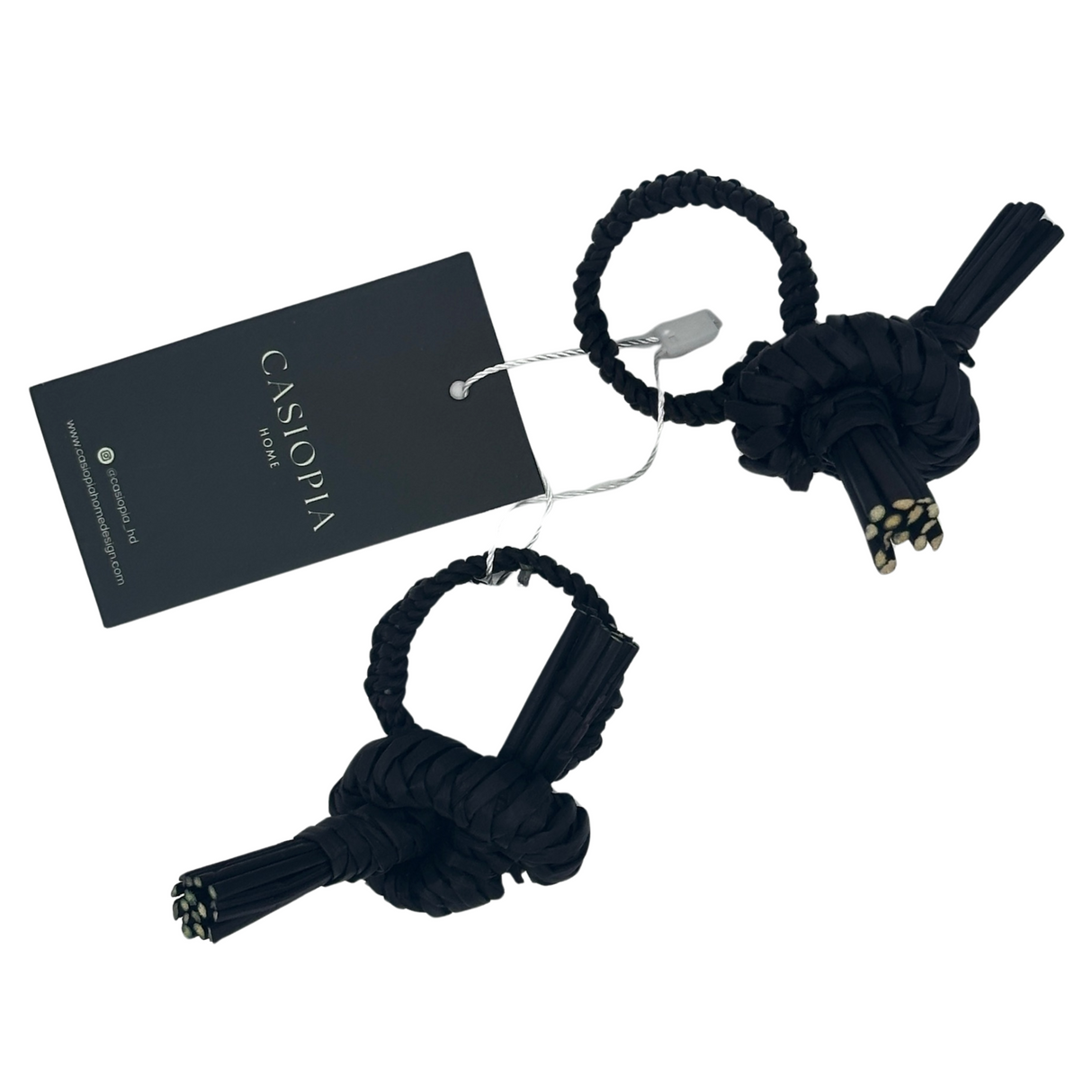 Set de 2 servilleteros junco negro