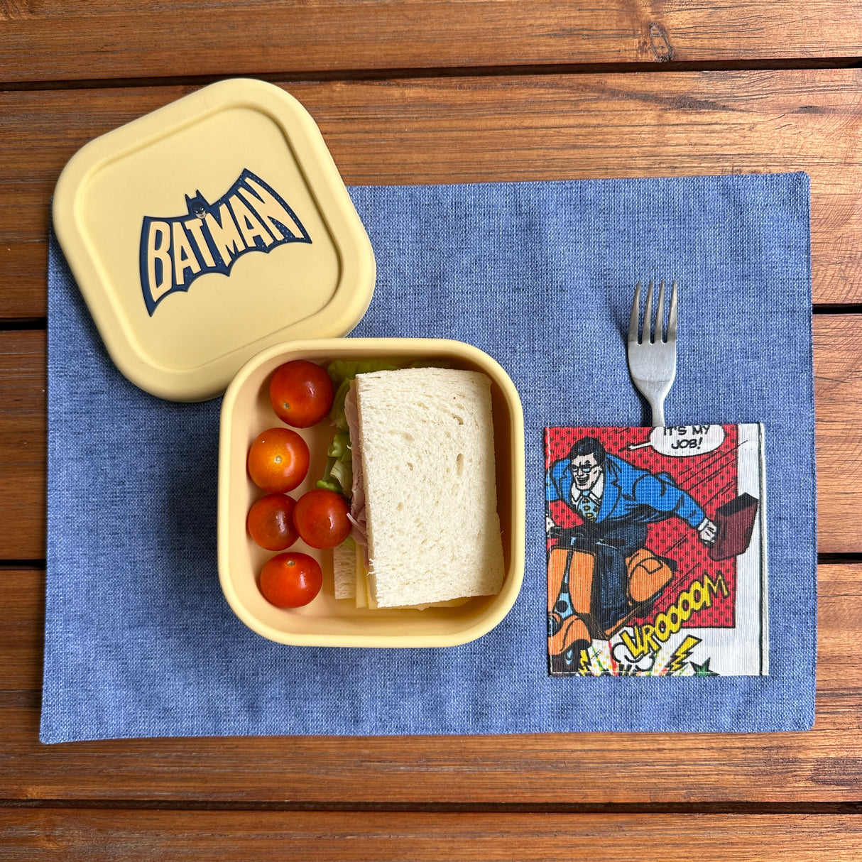 Individual lonchera antimanchas reversible Comic
