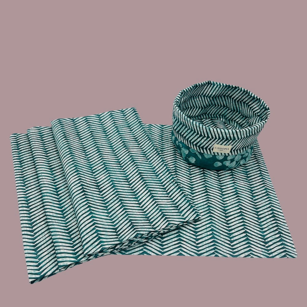 Set 4 Individuales antimanchas Espiga verde + Panera