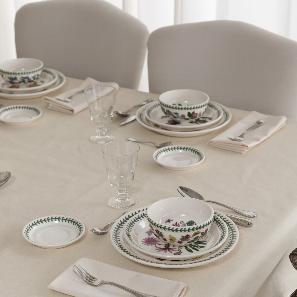 Mantel antimanchas rectangular Panamá Hueso