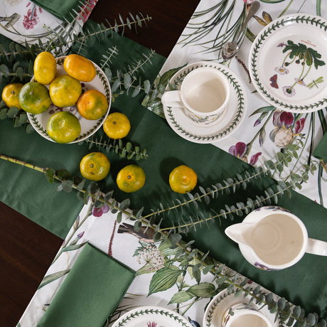 Camino de mesa antimanchas Loneta verde