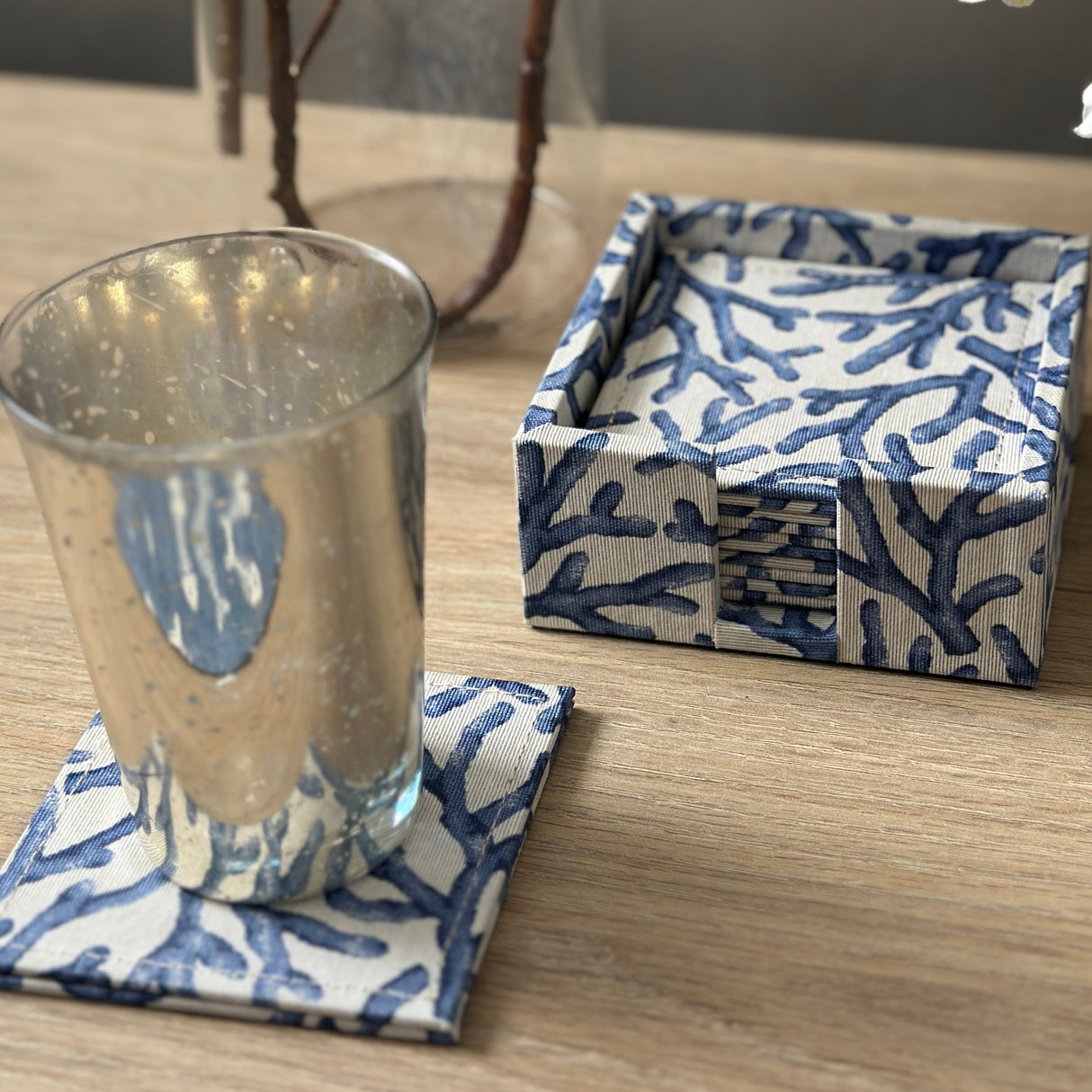 Posavasos Corales azul