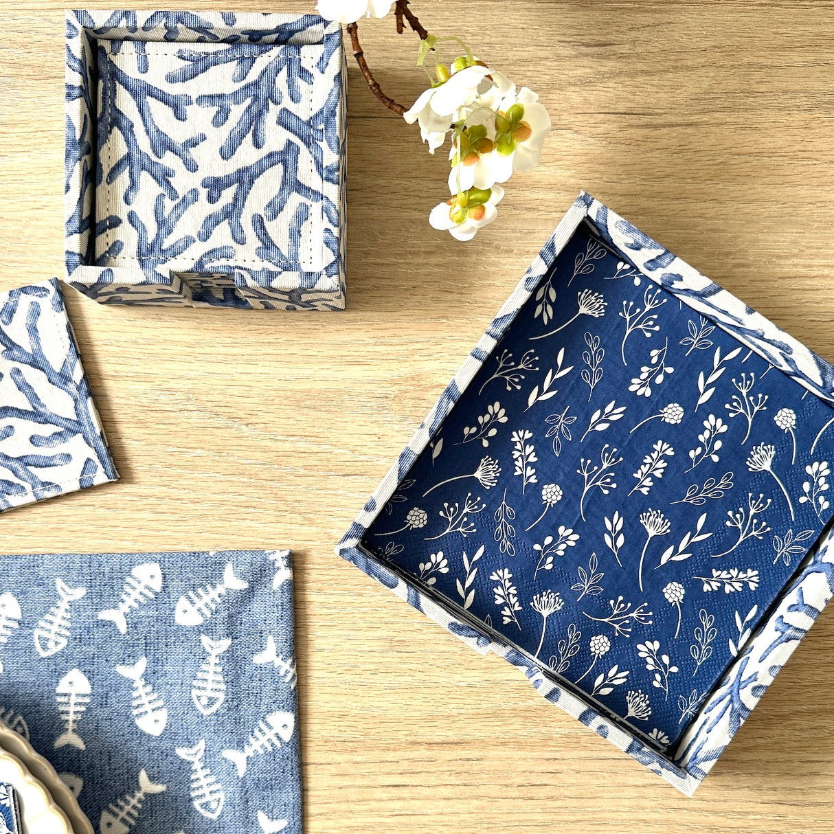 Posavasos Corales azul