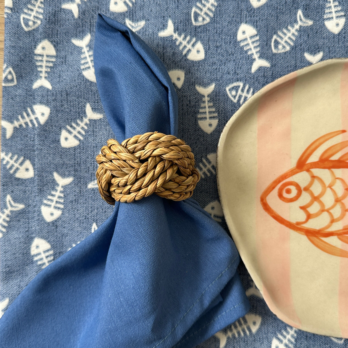 Set 4 Servilletas loneta añil