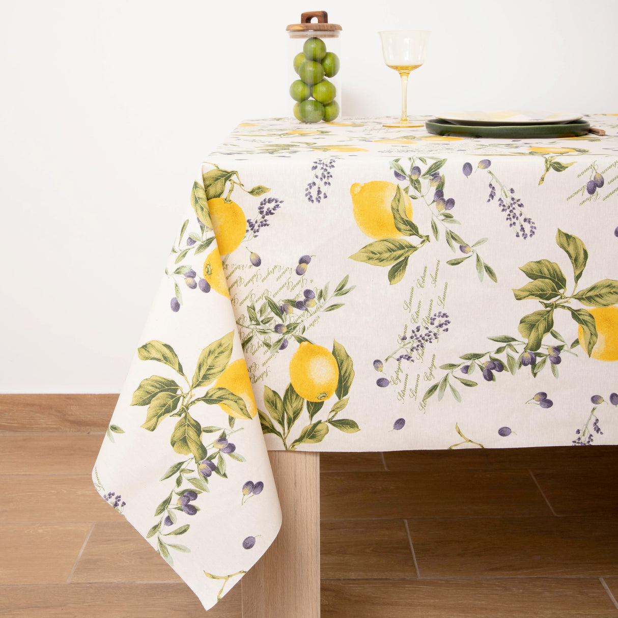 Mantel rectangular antimanchas Limones
