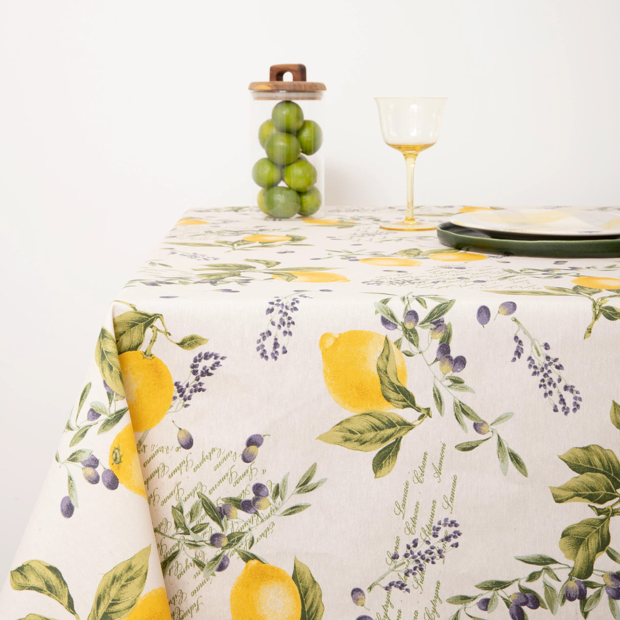 Mantel rectangular antimanchas Limones