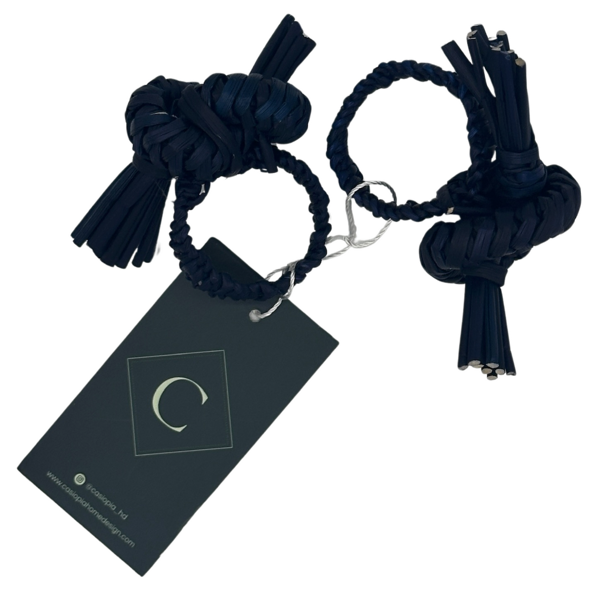 Set de 2 servilleteros junco azul