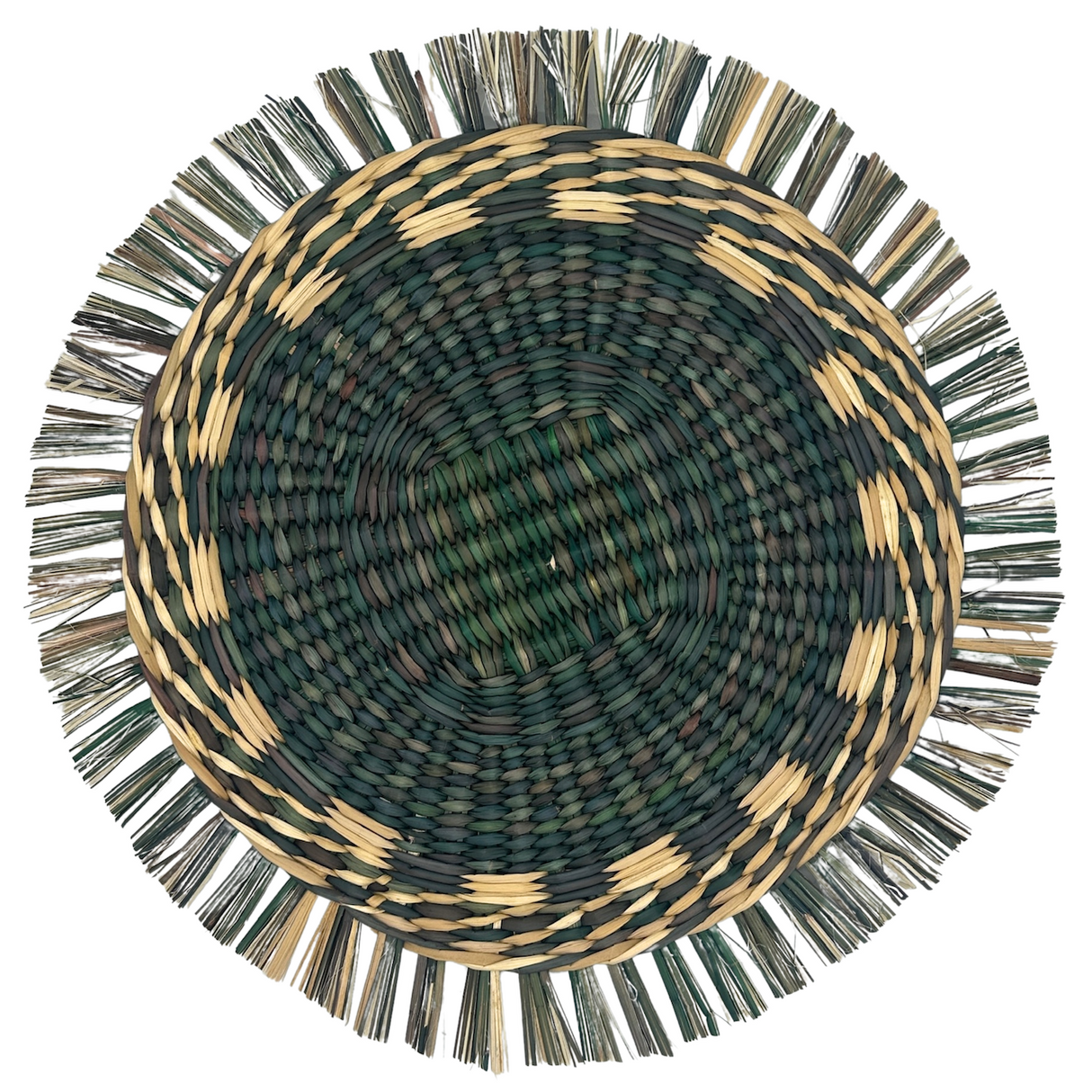 Bajoplato de junco verde