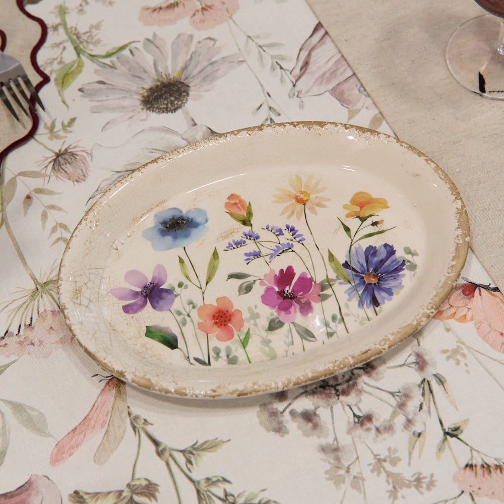 Fuente de Flores ovalada