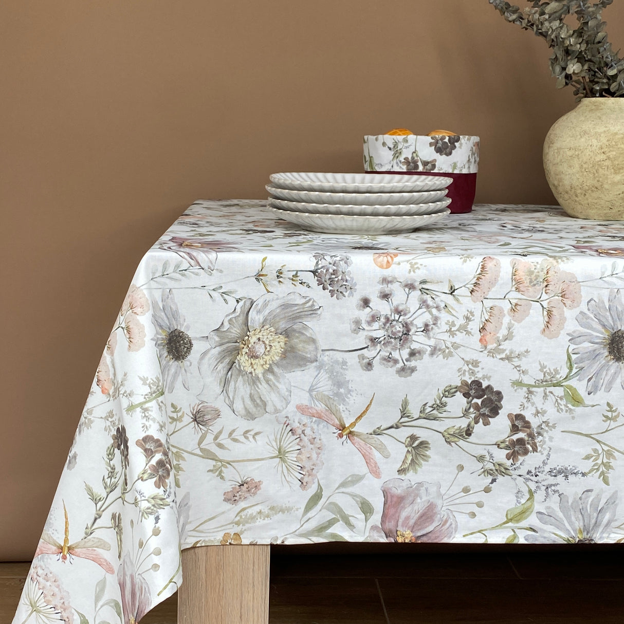 Mantel antimanchas rectangular Natura