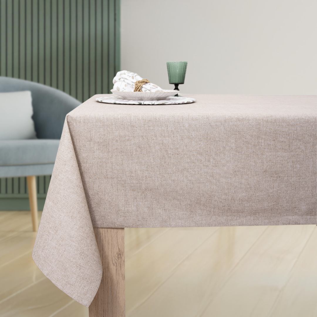 Mantel rectangular antimanchas Loneta Beige