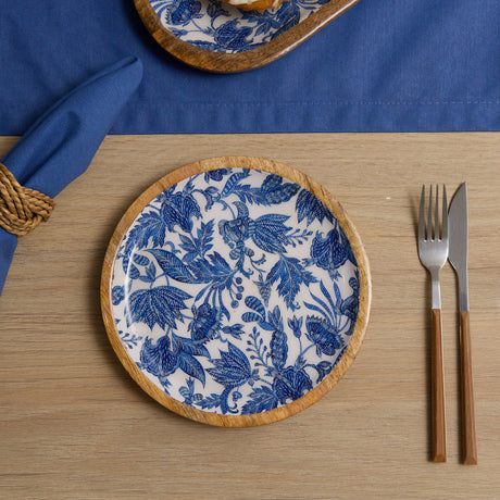 Plato Flor azul pequeño