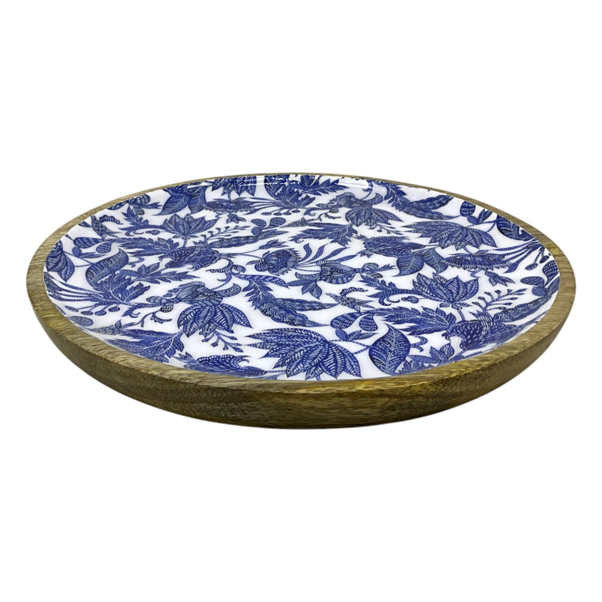 Plato Flor azul grande