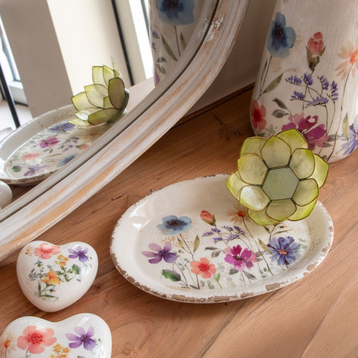 Fuente de Flores ovalada