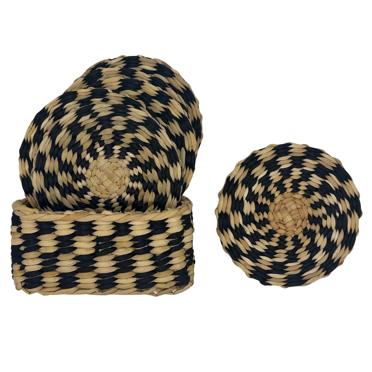 Set de 6 posavasos junco negro