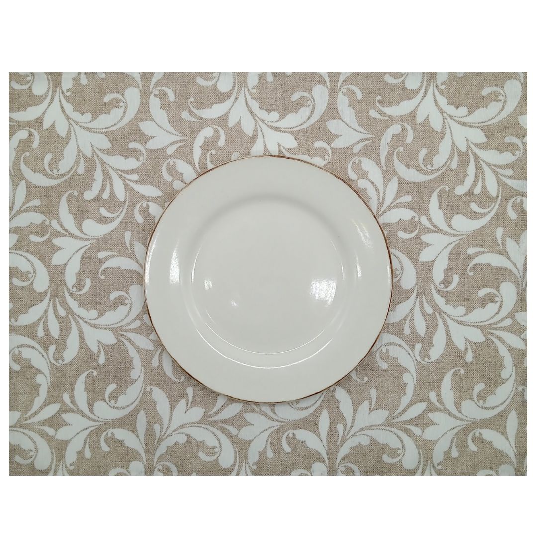 Set 4 Individuales antimanchas Vistalegre + Panera + Camino beige + Servilletas hueso