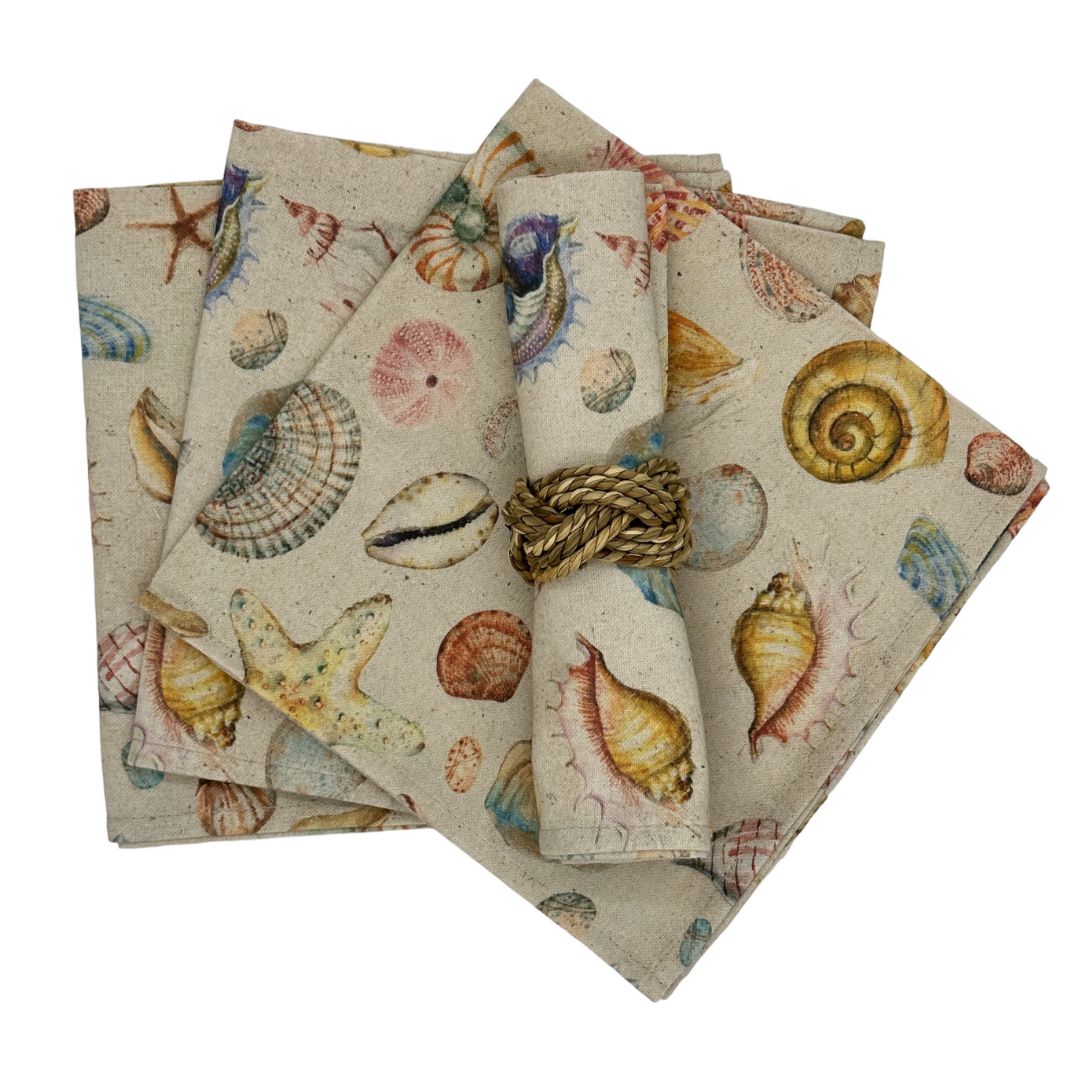 Set 4 Servilletas Conchas